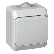 ЭТЮД Выключатель одноклавишный наружный IP44 серый