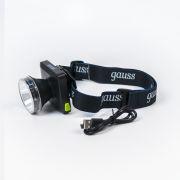 Фонарь светодиодный налобный 5 Вт 100 лм черный IP64 аккумуляторныйуляторный Li-ion 3000мАч диммируемый GFL