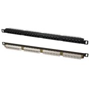 Патч-панель высокой плотности 19'. 24 порта RJ-45. UTP. Cat.5e. 0.5U