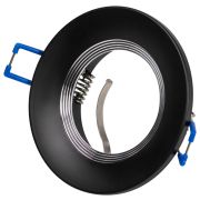 Светильник встраиваемый алюминиевый KL107 BK/SL MR16 GU5.3 черный серебро