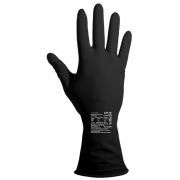 Перчатки химостойкие латексные Тип КЩС-1, толщина 0,7 мм,  чёрные ArmProtect LX510,  р.М (8)