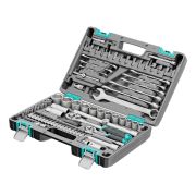 Набор инструментов, 1/2, 1/4, CrV, пластиковый кейс 82 предмета
