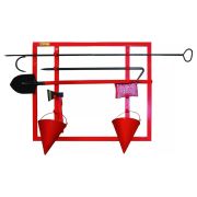 Щит пожарный ЩПО-К открытый ПРЕСТИЖ укомплектованный (полотнище 2х1,5м, лом, багор, топор, лопата, 2 ведра)
