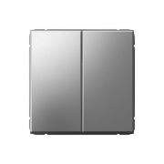 ARTGALLERY 2-клавишный ПЕРЕКЛЮЧАТЕЛЬ, 10АХ, механизм, быстрозажимные клеммы, СТАЛЬ