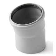 Отвод 110 15 град, для внутренней канализации, серый