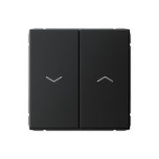 ARTGALLERY 2-клавишный ВЫКЛЮЧАТЕЛЬ ДЛЯ ЖАЛЮЗИ, 2х сх.4, 10А, механизм, быстрозажимные клеммы, КАРБОН