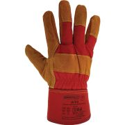 Перчатки спилковые комбинированные с усиленным наладонником  на флисовой подкладке ArmProtect SK320. р.11