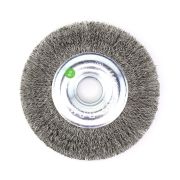 Щетка крацовка дисковая Д125х22,2 для УШМ (болгарка), ворс нерж сталь 0,30 гофр кордщетка по металлу для обработки цветных сплавов и нержавеющей стали (код 13-095)