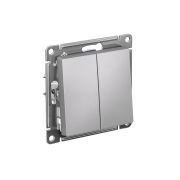 ATLASDESIGN 1-клавишный ПЕРЕКЛЮЧАТЕЛЬ, сх.6, 10АХ, быстрозажимные клеммы, АЛЮМИНИЙ