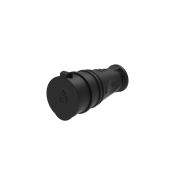 Розетка 2К+З кабельная каучуковая 16А/250В IP44 Чёрная MultiSet