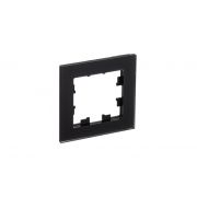 Рамка однопостовая ATLASDESIGN NATURE, МАТОВОЕ ОРГАНИЧЕСКОЕ СТЕКЛО ЧЕРНЫЙ