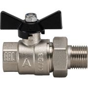 Кран шаровой полнопроходной с сгоном 3/4' ВР/НР бабочка