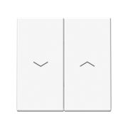 ARTGALLERY 2-клавишный выключатель для жалюзи, 2х сх.4, 10А, механизм, белый