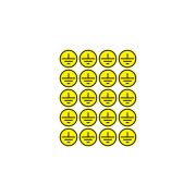 Наклейки знаки электробезопасности  ''Заземление '' d - 20 мм (20шт на листе), REXANT