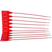 Пломба пластиковая номерная 220 мм красная, REXANT