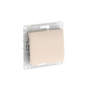 GLOSSA 1-клавишный ВЫКЛЮЧАТЕЛЬ, сх.1, 10АХ, быстрозажимные клеммы, БЕЖЕВЫЙ