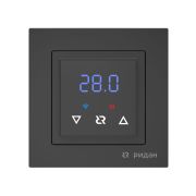 Терморегулятор Ридан Classy c Wi-Fi, с комбинацией датчиков, черный матовый, 16А