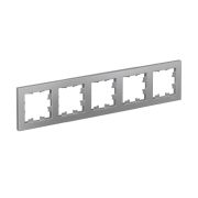 Рамка пятипостовая ATLASDESIGN универсальная алюминий