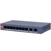 Коммутатор управляемый  L2 10 портов RJ45/Combo /SFP 10 100 1000 Мб/с PoE 60Вт