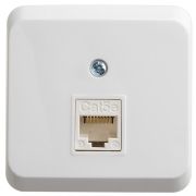 ЭТЮД Розетка открытой установки компьютерная RJ45 категория 5E белый