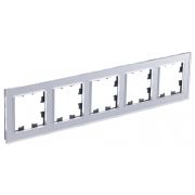 ATLASDESIGN NATURE рамка пятипостовая, ОРГАНИЧЕСКОЕ СТЕКЛО АЛЮМИНИЙ