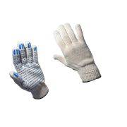 Перчатки трикотажные хб с точечным ПВХ покрытием, 4 нити, 10 класс