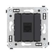 Avanti Компьютерная розетка RJ-45 без шторки в    стену кат.5е одинарная черный матовый