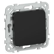 FLITE Выключатель 1-клавишный проходной 10А ВС61-1-0-ФлЧ черный IEK