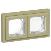 FLITE Рамка 2-местная IP55 Рпро-2-55-ФлО оливковый IEK