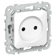 FLITE Розетка без заземления с защитными шторками безвинтовое крепление 10А РСш01-1-ФлБ белый IEK