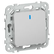 FLITE Выключатель 1-клавишный с индикацией 10А ВС11-1-1-ФлА алюминий IEK