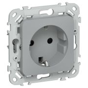 FLITE Розетка с заземлением с защитными шторками безвинтовое крепление 16А РСш11-1-ФлС серый IEK