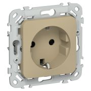 FLITE Розетка с заземлением без защитных шторок безвинтовое крепление 16А РС11-1-ФлХ хаки IEK