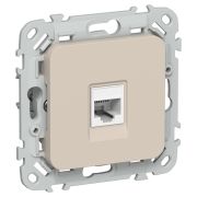 FLITE Розетка компьютерная RJ45 категория 5Е UTP РК5е-1-0-ФлЛ льняной IEK