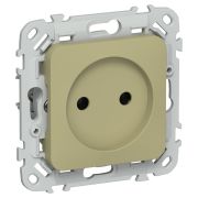 FLITE Розетка без заземления без защитных шторок безвинтовое крепление 10А РС01-1-ФлО оливковый IEK