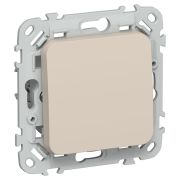 FLITE Выключатель 1-клавишный кнопочный 10А ВС11-2-0-ФлЛ льняной IEK