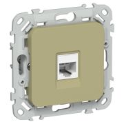 FLITE Розетка компьютерная RJ45 категория 5Е UTP РК5е-1-0-ФлО оливковый IEK