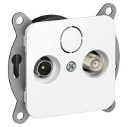 FLITE Розетка 2-местная TV+SAT экранированная оконечная РТВс-2-1-1-ФлБ белый IEK