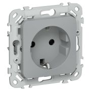 FLITE Розетка с заземлением без защитных шторок безвинтовое крепление 16А РС11-1-ФлС серый IEK