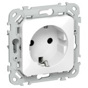 FLITE Розетка с заземлением без защитных шторок 16А РС11-0-ФлБ белый IEK