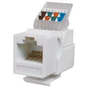 Keystone Jack 8P8C (RJ-45), UTP, Cat.5e. заделка без инструмента, белый