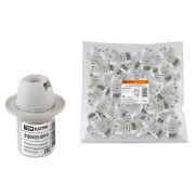 Патрон с кольцом E14 термостойкий пластик белый