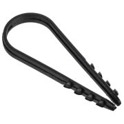 Дюбель-хомут 19х25мм для круглого кабеля нейлон черный (100шт/упак) GENERICA