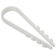 Дюбель-хомут 11х18мм для круглого кабеля нейлон белый (100шт/упак) GENERICA