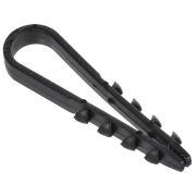 Дюбель-хомут 5х10мм для круглого кабеля нейлон черный (100шт/упак) GENERICA