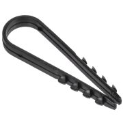 Дюбель-хомут 11х18мм для круглого кабеля нейлон черный (100шт/упак) GENERICA
