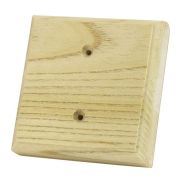 Накладка на стену под ретро электроустановку квадратная деревянная 1 пост 95х95 мм сосна