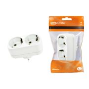 Блок на 2 гнезда 2П+З плоский 16А 250B