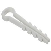 Дюбель-хомут 8х5мм для плоского кабеля нейлон белый (100шт/упак) GENERICA