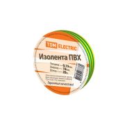 Изолента ПВХ 0,15х19мм Желто-Зеленая 20м TDM